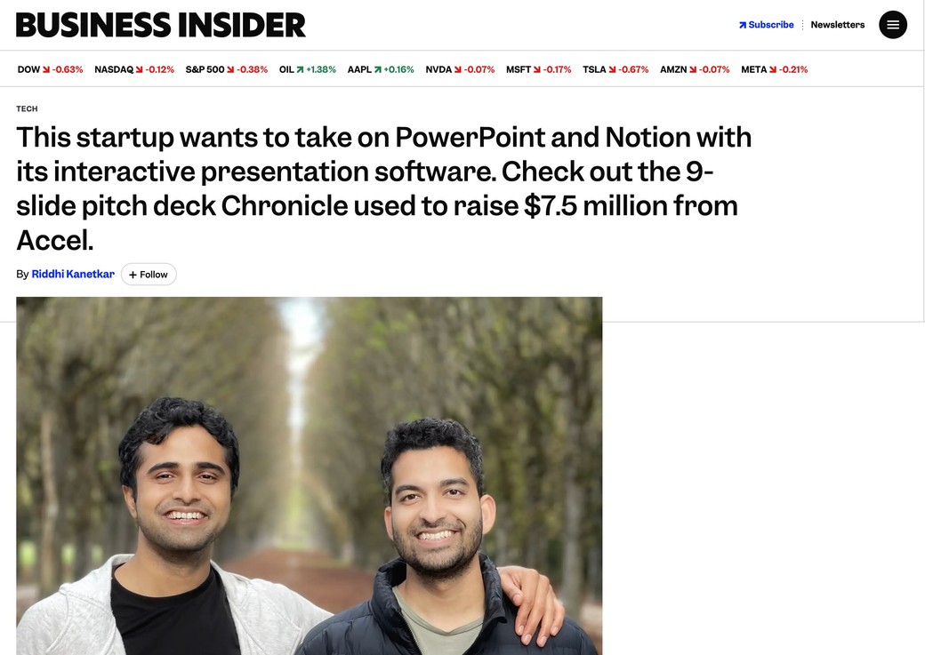 Business Insider coverage of Chronicle seed round